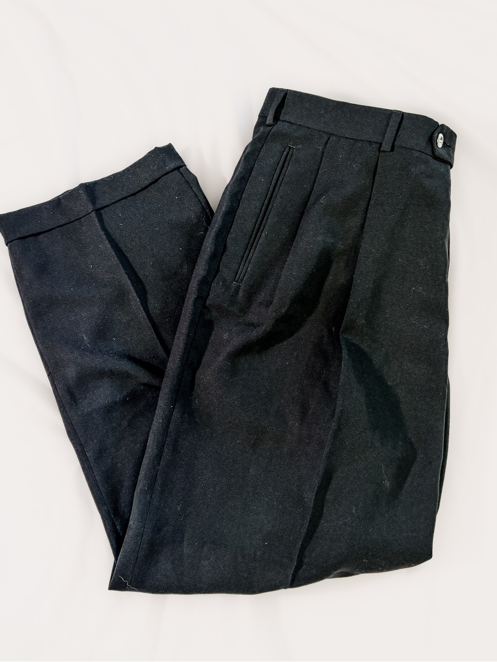 Slates Men’s Black Pleated Dress Pants 38x32